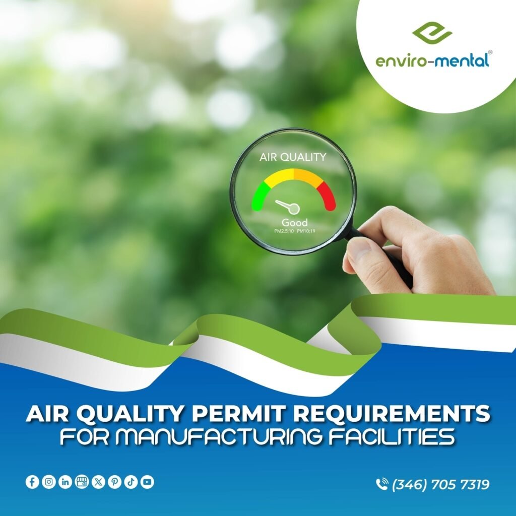 Air quality permit requirements for manufacturing facilities