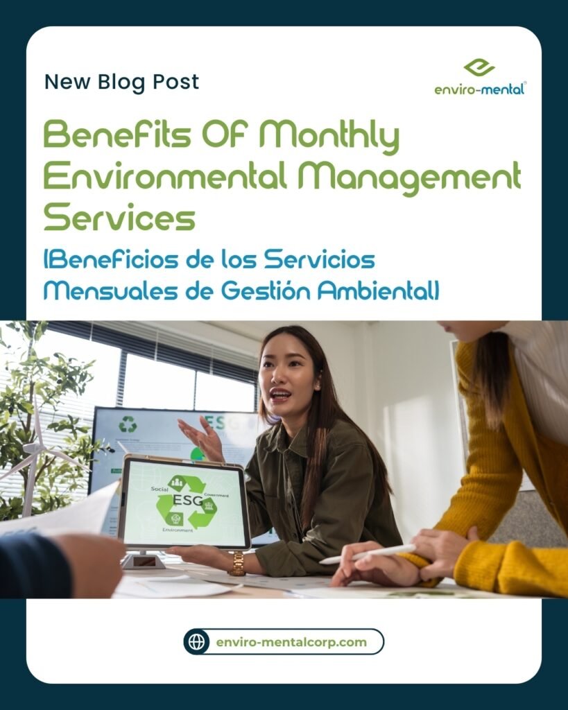 Beneficios de los servicios mensuales de gestión ambiental