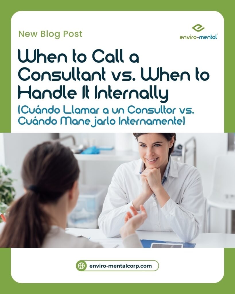 Cuándo llamar a un consultor vs. Cuándo manejarlo internamente