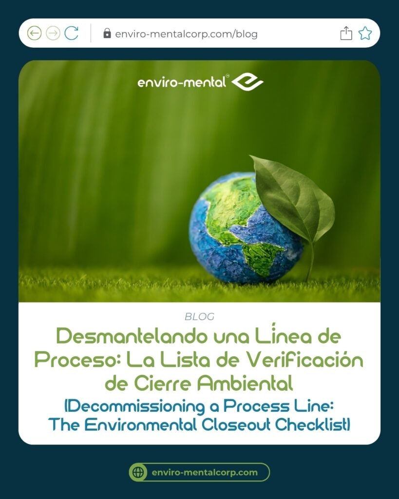 Desmantelando una línea de proceso: La lista de verificación de cierre ambiental