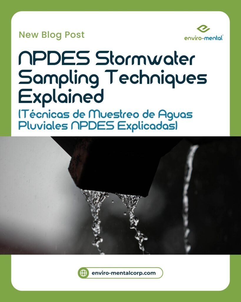 Técnicas de muestreo de aguas pluviales NPDES explicadas