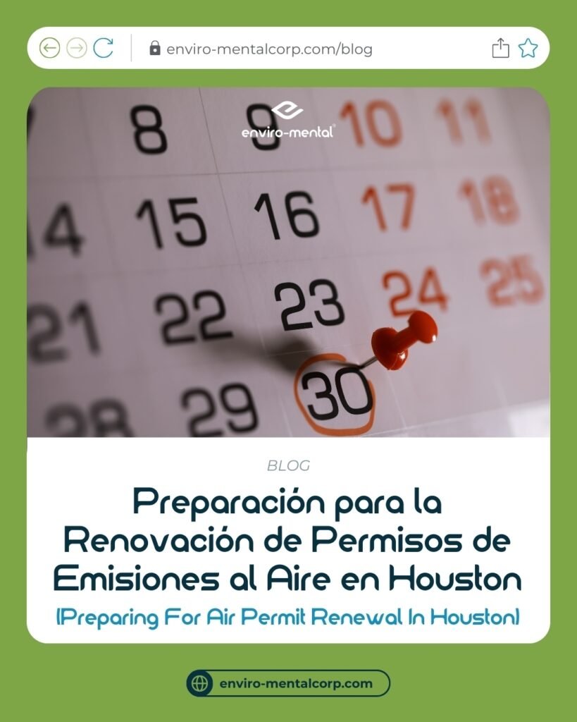 Preparación para la renovación de permisos de emisiones al aire en Houston